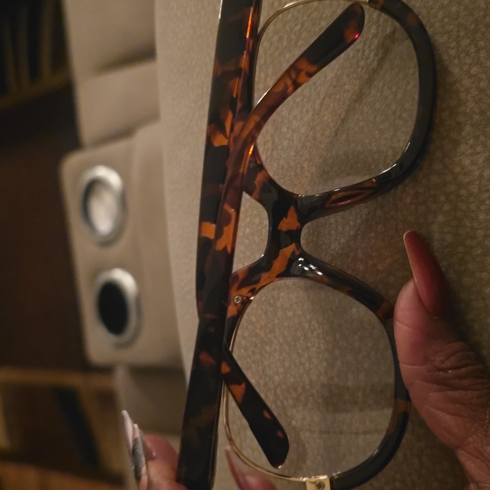 Tortoise Shell Oversized Glasses(clear) - Picture 3 of 3